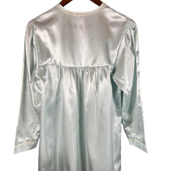 VTG Barbizon Womens Cuddleskin Embroidered Satin Lace Nightgown Size S Feminine - Picture 7 of 8